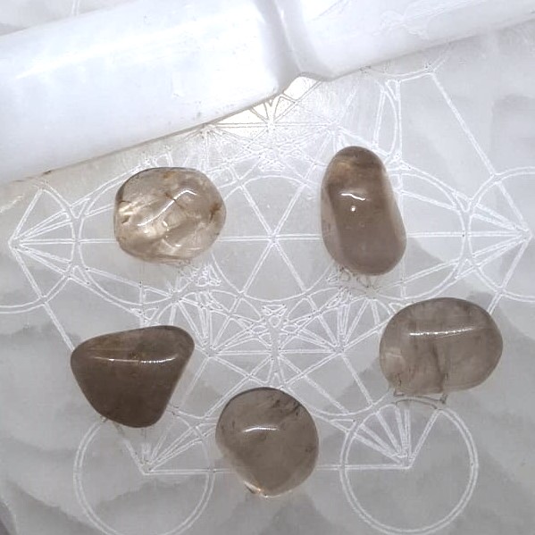 Pierres Roulées de Quartz Fumé